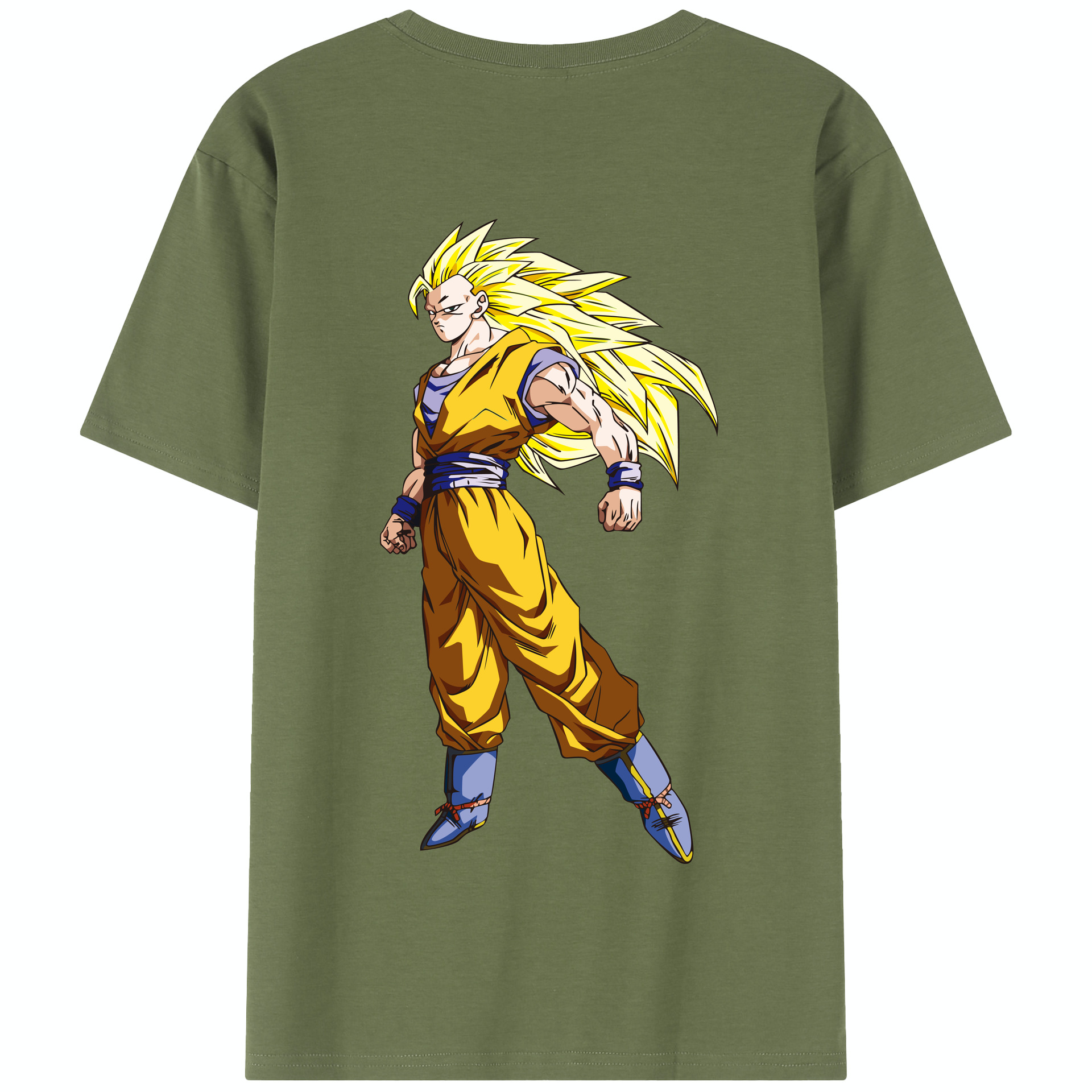 （画像用） ドラゴンボール 孫悟空（そん ごくう）Son Goku カカロット DRAGON BALL Kakarotto 綿100％半袖Tシャツ（背面プリント）